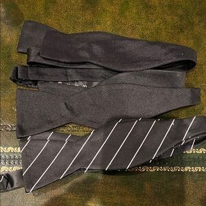 THE TIE BAR BLACK SILK BOW TIES FORMAL